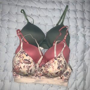 Triple set Lucky brand unwired bras